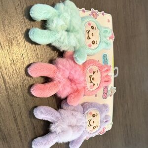 Cute Plush Animal Trio - Mint, Pink, Lavender
